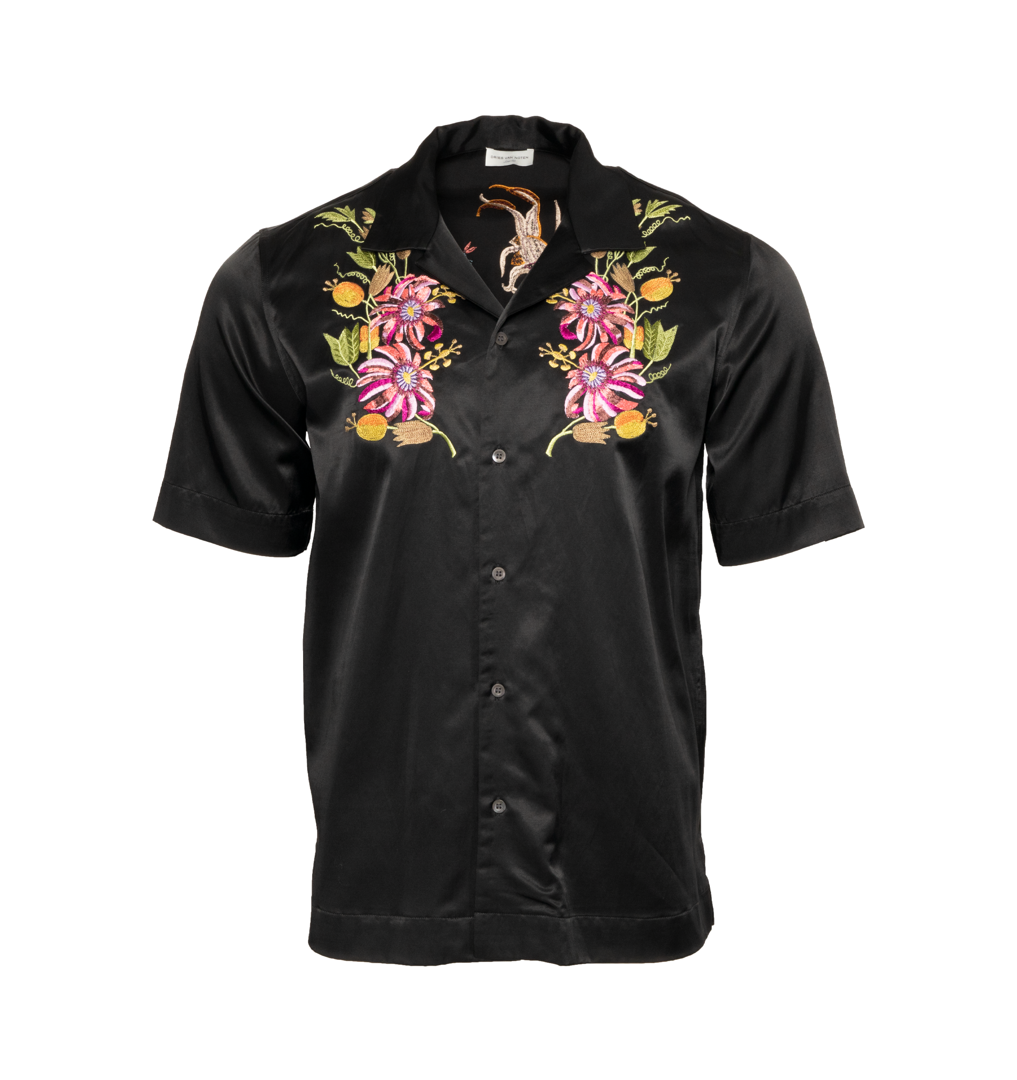 dries van noten floral embroidery shirt-