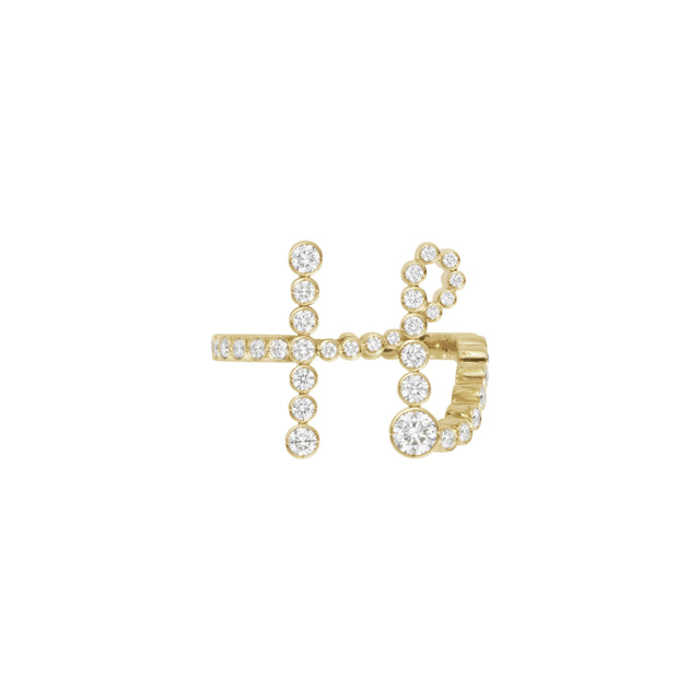 Image 1 of 1 - GOLD - SOPHIE BILLE BRAHE Ensemble H 1.05CT Ring featuring 18kt yellow gold and diamonds (total weight: 1.05ct). Made in Italy. 