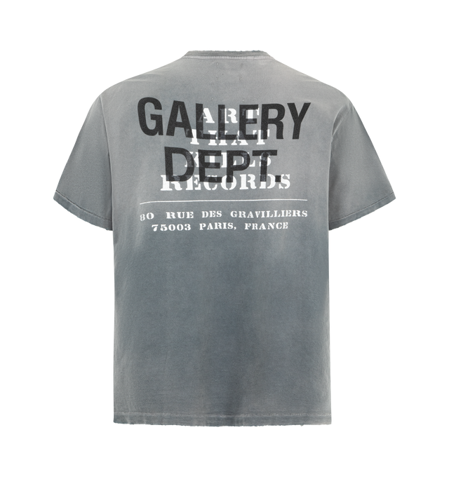 Image 2 of 2 - GREY - GALLERY DEPT. 40-Year Tee featuring relaxed 90's fit, short sleeves, 'ATK' graphic on the front, GD ENGLISH logotype overlayed with ATK typography on the back and fading throughout. 100% cotton. Made in USA.