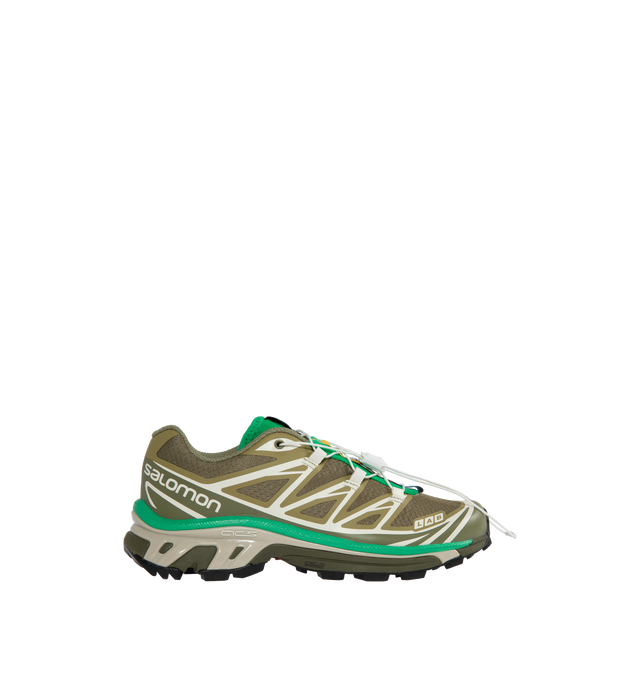 Image 1 of 5 - GREEN - SALOMON XT-6 featuring lightweight, streamlined construction with a mix of resistant TPU film and mesh designed to last. 