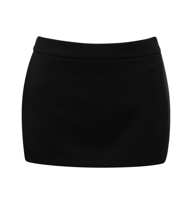 Image 1 of 3 - BLACK - WARDROBE.NYC Micro Mini Skirt featuring consealed side zip closure, micro mini length, side slit pocket and one back pocket. 100% virgin wool.  