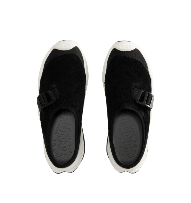 Image 5 of 5 - BLACK - HOKA Men's Ora Primo EXT Shoe featuring a suede upper, G-hook closure that cinches down reflective webbing, scratch rubber toe and heel details, metal hardware, neoprene collar lining and dual-layer EVA midsole. Imported.