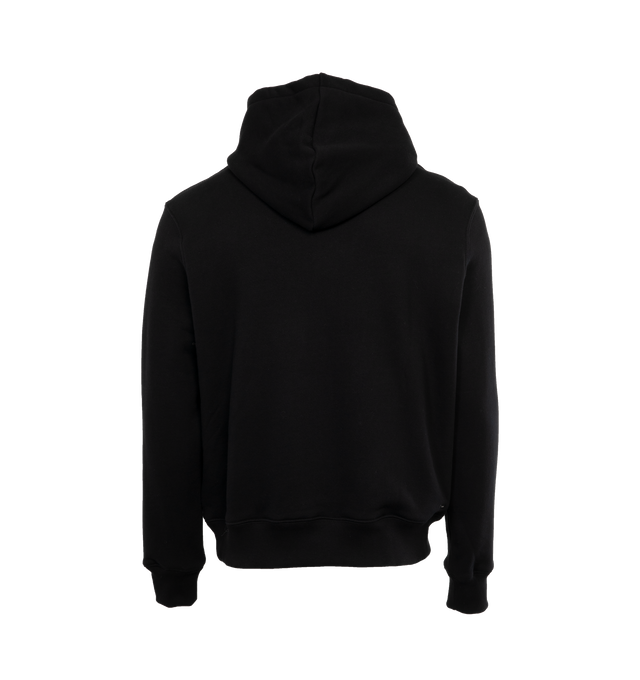 Image 2 of 3 - BLACK - AMIRI DISTRESSED ARTS DISTRICT HOODIE is stamped with bold Amiri branding at the chest, the back  is 25" length (for size Medium). This hoodie has a fixed hood, ribbed cuffs, hem and a kangaroo pocket in the front. 100% cotton. 