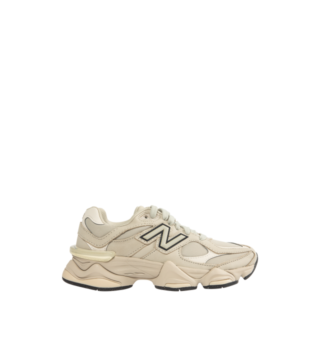 Image 1 of 5 - NEUTRAL - NEW BALANCE 9060 Sneaker featuring dual-density midsole with ABZORB and SBS cushioning, tongue logo inspired by original 991 lace jewel, translucent CR device at heel and diamond outsole pattern inspired by classic 860 design.