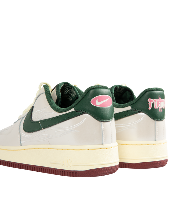 Image 3 of 5 - WHITE - NIKE Air Force 1 '07 LV8 Sneaker featuring classic silhouette with genuine and synthetic leather upper with perforated toe box, Nike Air unit, rubber outsole with classic pivot circles and padded collar.