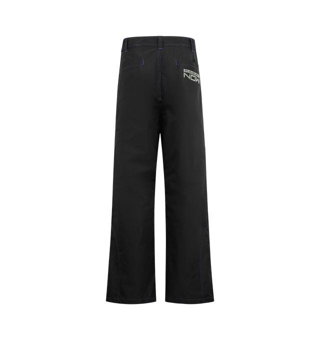 Image 2 of 3 - BLACK - PLEASURES Velocity Tactical Pants featuring large pockets and articulated knees, zip fly with button closure, front slant pockets and back welt pockets. 100% polyester.