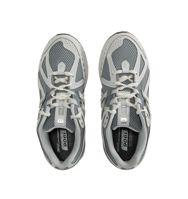 Image 5 of 5 - GREY - NEW BALANCE 1906R Sneaker featuring ACTEVA LITE midsole cushioning, ABZORB SBS heel cushioning, N-ergy outsole provides superior shock absorption, Stability Web outsole technology provides added arch support, TPU heel cage and rubber outsole. Mesh upper with synthetic overlays.