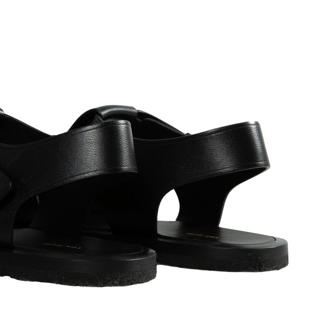 Image 3 of 4 - BLACK - THE ROW Fisherman Sandal featuring seamless strap construction and covered adjustable buckle closure. 100% Leather. Rubber sole. Made in Italy. 