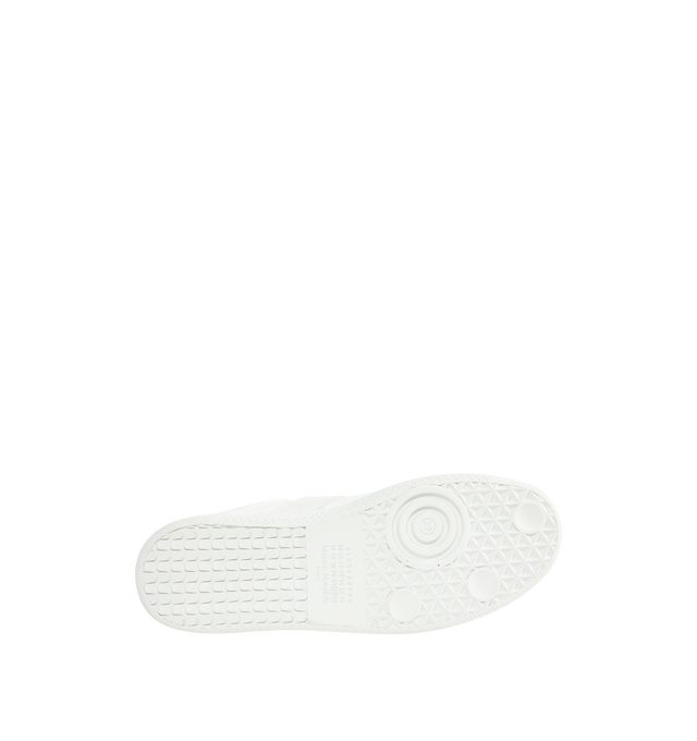 Image 4 of 5 - WHITE - MAISON MARGIELA Replica Sneakers featuring logo label on the tab, stitching at the back, internal Replica label, internal elastic, all-over logo insole and lace up closure. 100% calf leather. Rubber sole. Made in Italy.