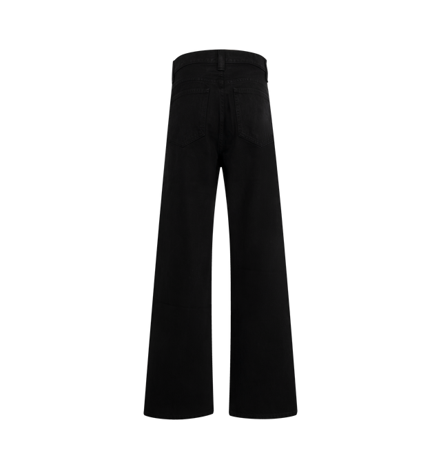 Image 2 of 3 - BLACK - KHAITE Bonnie Jean featuring relaxed silhouette, sits low on the hip and classic five-pocket denim detailing. 100% cotton.