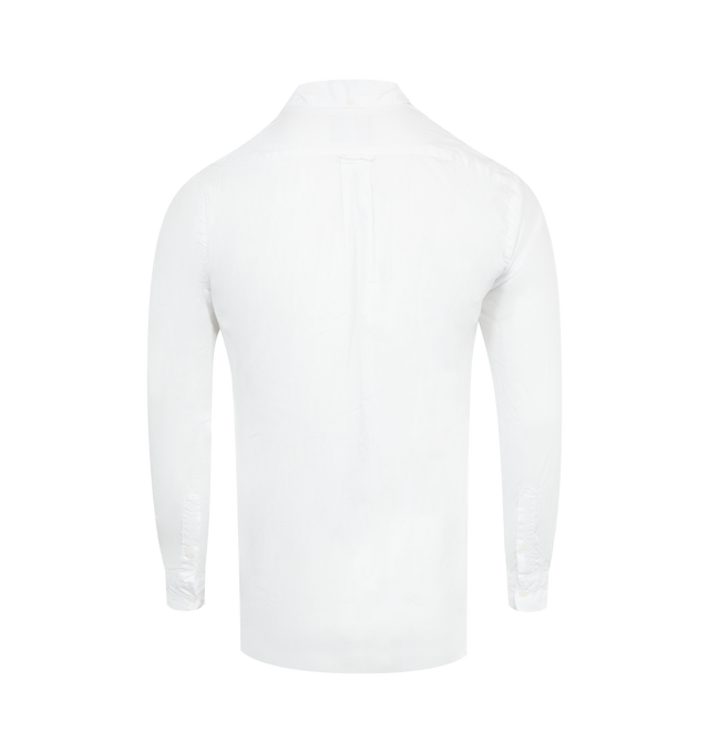 Image 2 of 2 - WHITE - GITMAN BROS Button Down Oxford Shirt featuring slim cut, button down collar, button closure, hanger loop, chest pocket, curved hem and button closure. 100% cotton. Made in the USA.