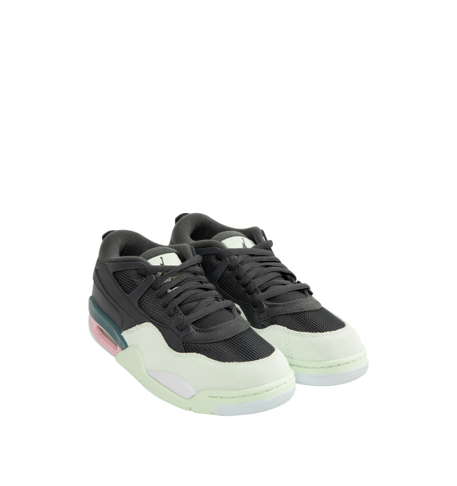 Image 2 of 5 - BLACK - JORDAN Air Jordan 4 RM Sneaker featuring genuine leather upper, Max Air cushioning, rubber outsole, Nike Air logo on heel and Jumpman on tongue and sole.