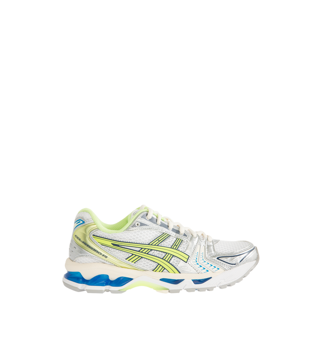 Image 1 of 5 - MULTI - Asics GEL-Kayano 14 Sneakers are lace-up style with rip-stop underlays, GEL cushioning, and TRUSSTIC support system. Unisex style in men's sizing.