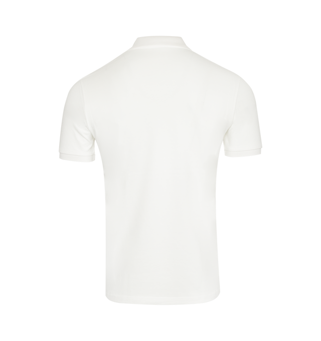 Image 2 of 2 - WHITE - MONCLER Polo Shirt has a classic collar and three button placket. 100% cotton.  
