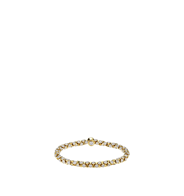 Image 2 of 2 - GOLD - OX Ourglass Bracelet featuring a proprietary design, rotating links, specially engineered clasp and diamonds visible from every angle. Weight: 24g. Total Carat Weight: Size 7 - 14.00. Quality: E/F-VS natural diamonds. Shape: Round Brilliant. Hirshleifers offers a range of initial pieces from this collection in-store. For personal consultation and detailed information about jewelry, please contact our dedicated stylist team at personalshopping@hirshleifers.com.This item may be restricte