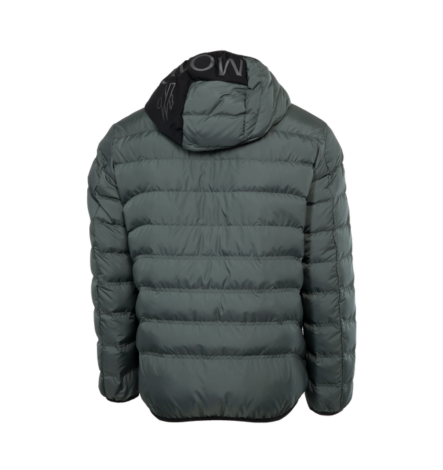 Image 2 of 3 - GREY - MONCLER VERNASCA JACKET is a short puffer that is crafted from an ultra-lightweight nylon fabric notable for excellent water-repellent properties. The jacket is embellished with discrete logo lettering on the hood. Regular fit, fitted shoulders and chest with a boxy waistline. EXTERIOR: 100% Polyester LINING: 100% Polyester PADDING: 90% Down, 10% Feather 1 MATERIAL: 80% Polyamide / Nylon, 20% Elastane / Spandex 