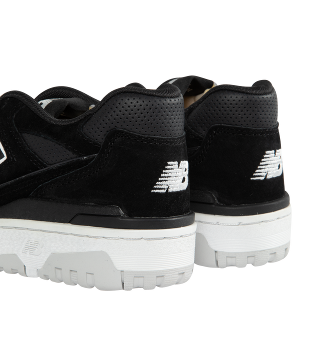 Image 3 of 5 - BLACK - NEW BALANCE 550 featuring leather, synthetic, and mesh upper and rubber outsole. 