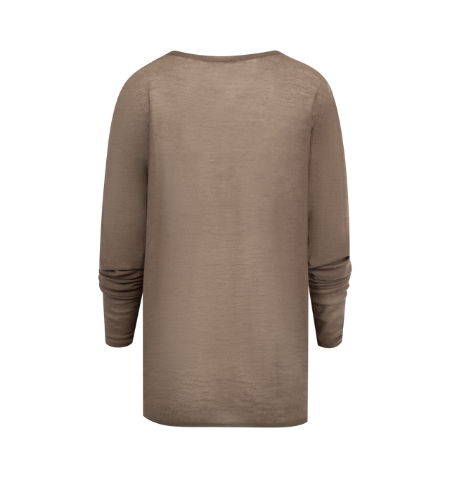 Image 2 of 2 - BROWN - THE ROW Kasem Cardigan featuring light v-neck cardigan in ultrafine textured cashmere with relaxed fit and front button closure. 100% cashmere. Made in Italy.
