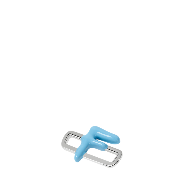 Image 6 of 8 - BLUE - Poubel by The Gstaad Guy "F" charm from the Alphabet Collection. All charms are made of .925 sterling silver, and are hand-painted using non-toxic lead-free enamel.Links sold separately. Hirshleifers offers a range of initial pieces from this collection in-store. For personal consultation and detailed information about jewelry, please contact our dedicated stylist team at personalshopping@hirshleifers.com