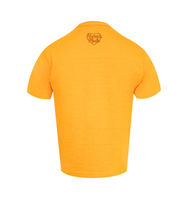 Image 2 of 2 - YELLOW - HUMAN MADE Color T-Shirt featuring short sleeves, regular fit, ribbed crewneck and graphic print on the chest. 100% cotton.