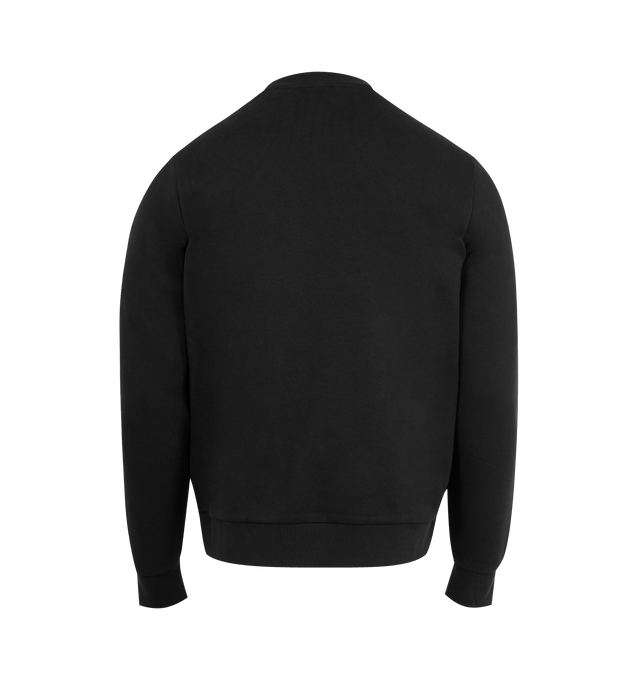 Image 2 of 3 - BLACK - MONCLER Mascot Patch Cotton Sweatshirt featuring crewneck, ribbed cuffs and hem, long sleeves and the Mon Doc patch-appliqu. 100% cotton. Made in Turkey.