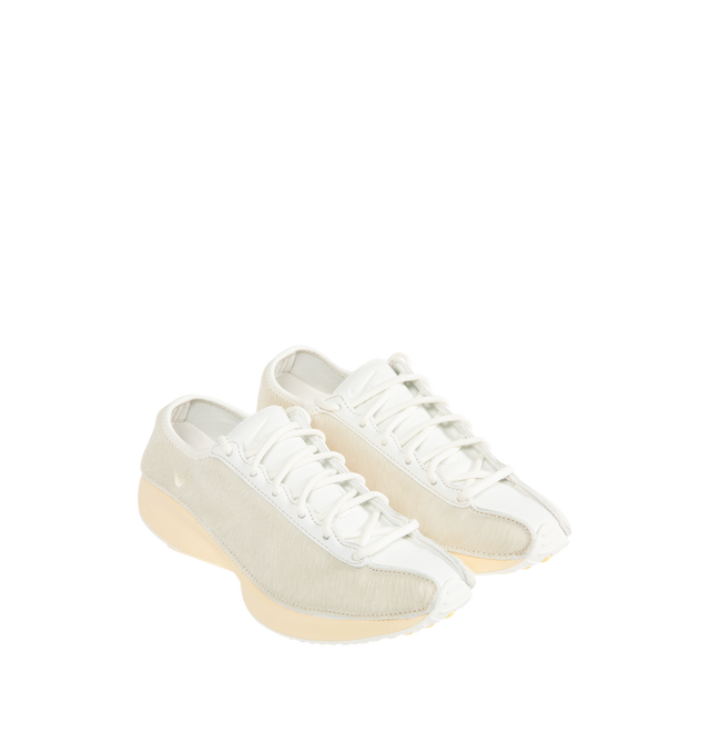 Image 2 of 5 - WHITE - Air Superfly LX Sneaker featuring pony hair leather, low-profile shape, raw-edge construction around the collar, Nike Air technology in the heel and rubber outsole.