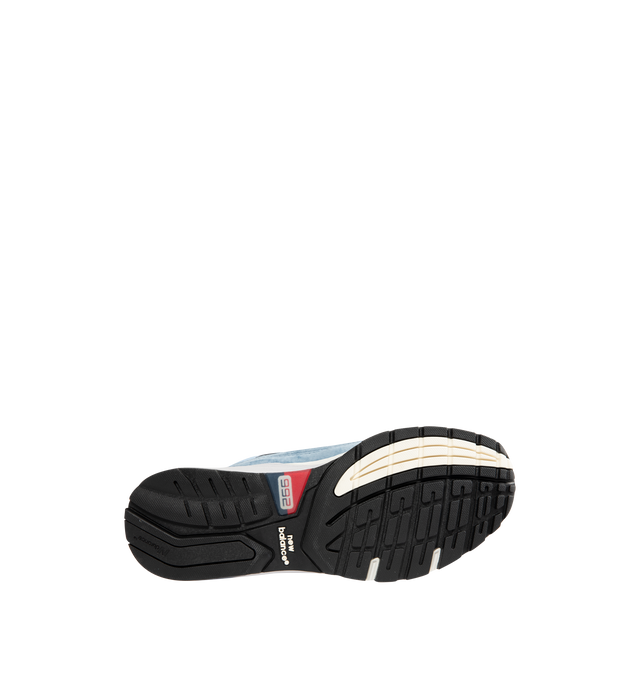 Image 4 of 5 - BLUE - NEW BALANCE 992 Sneaker featuring mesh upper, suede and synthetic overlays, ABZORB cushioning at heel and forefoot, combination ENCAP and C-CAP midsole, reflective accents designed to catch the light and NDurance rubber outsole.