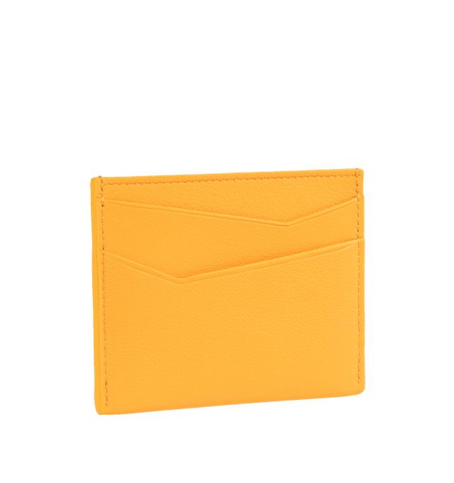 Image 2 of 3 - ORANGE - LOEWE Puzzle Plain Cardholder featuring four card slots, one central pocket, overlapped edges and embossed Anagram. Classic calf. Made in Spain. 