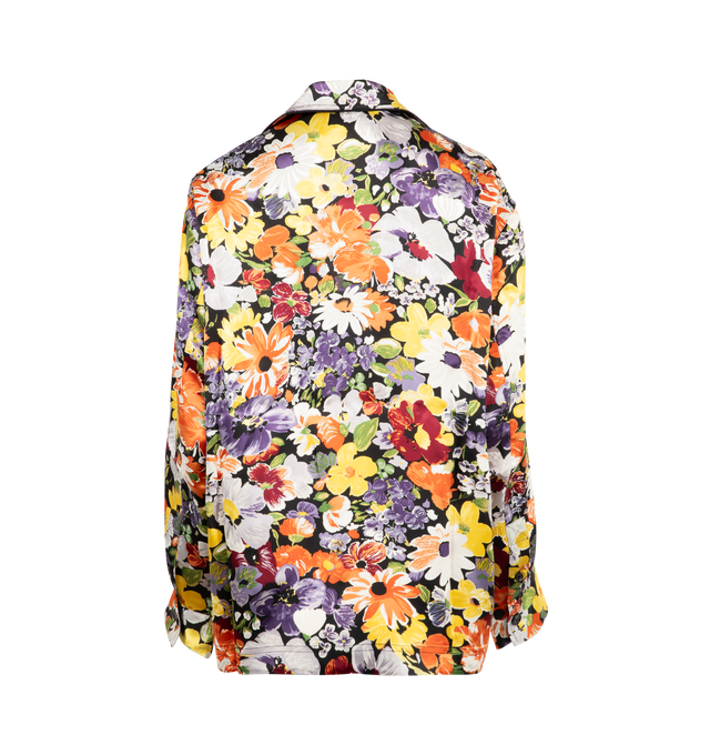 Image 4 of 7 - MULTI - BOTTEGA VENETA Floral Pyjama Set featuring matching top and bottom, floral print throughout, button closure for shirt, elasticated waistband for trousers and relaxed fit. Made in Italy.