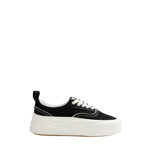 Image 1 of 9 - BLACK - NAHMIAS Ollie Sneaker featuring round rubber cap toe, lace up closure, textile logo patch at tongue, branded logo detail on outsole lip, padded tongue and collar, treaded logo outsole, rubber midsole, logo emboss on heel and logo gum bottom.