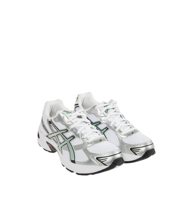 Image 2 of 5 - WHITE - Asics GEL-1130 Sportstyle Retro Sneaker featuring late 2000s runner aesthetic reimagined with overlays and breathable mesh underlays, GEL technology cushioning for excellent shock absorption.