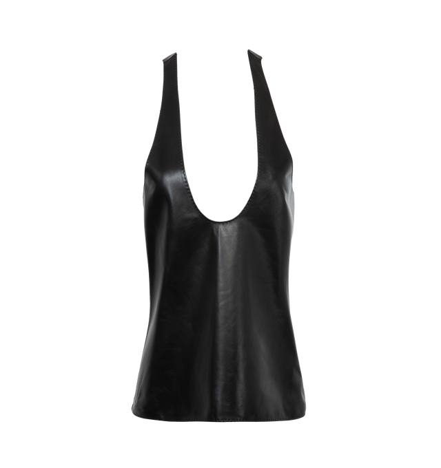 SHINY LAMBSKIN TANK TOP (WOMENS)