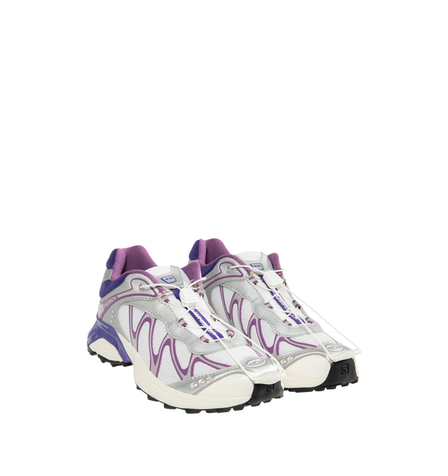 Image 2 of 5 - MULTI - SALOMON XT-Whisper Sneaker featuring textile and synthetic upper, quickLACE, agileChassis System, OrthoLite diecut sockliner, textile lining, anti-debris mesh, chevron lugs and mud contaGRIP.