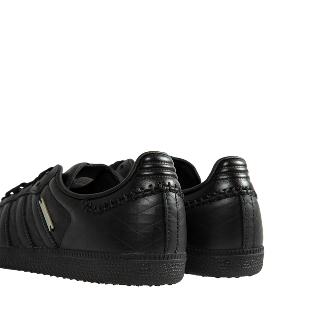 Image 3 of 5 - BLACK - Adidas Men's Samba OG Mercedes-Benz Shoes are crafted from premium leather and feature the iconic Samba silhouette with signature Mercedes-Benz branding and serrated 3-Stripes. Designed with a smooth leather lining for enhanced comfort and a durable rubber outsole for everyday traction, this collaborative style blends heritage sport design with automotive-inspired detailing. Main Material: Premium Leather. Lining: Leather. Outsole: Rubber.