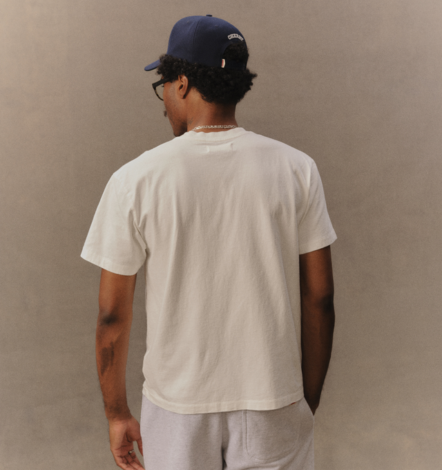 Image 5 of 5 - CREAM - Cherry LA Men's Pro Rodeo Classic T-Shirt is crafted from cotton and features a classic-fit silhouette with a rib-knit crew neckline and short sleeves. Designed with a screen-printed graphic at the front, this everyday essential channels Western-inspired style through Cherry LA's signature graphic aesthetic. Main Material: Cotton. Made in Los Angeles, California.