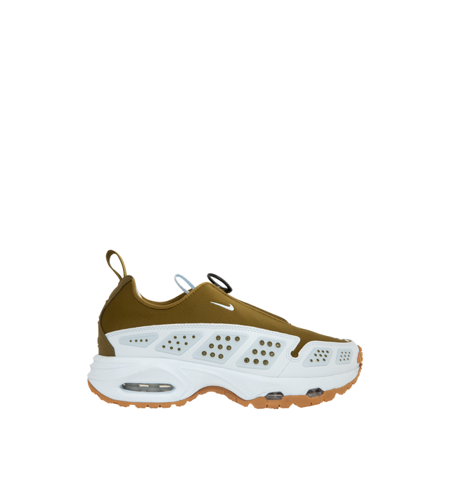 Image 1 of 5 - GREEN - NIKE Air Max SNDR Sneaker featuring Max Air cushioning, Nike Air technology, reflective panels, zip-up shroud, foam midsole and rubber outsole.