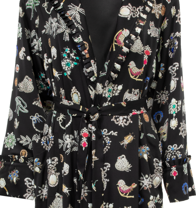 BLACK DIAMOND PINS ROBE COAT