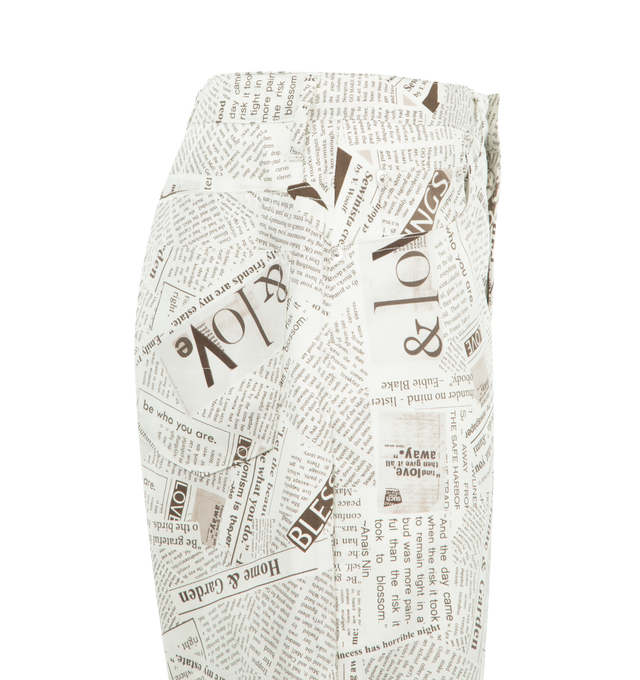 Image 3 of 3 - WHITE - ENGINEERED GARMENTS RF Jeans featuring a modern, relaxed-fit, five-pocket style, slightly higher rise, a roomy top block, moderate taper and an inner drawstring. 100% cotton.