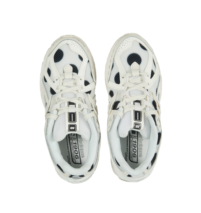 Image 5 of 5 - WHITE - NEW BALANCE 1906R Polka Dot Sneakers featuring mesh upper, leather overlays, all-over printed pattern, ABZORB midsole, N-ergy technology and stability web outsole. 