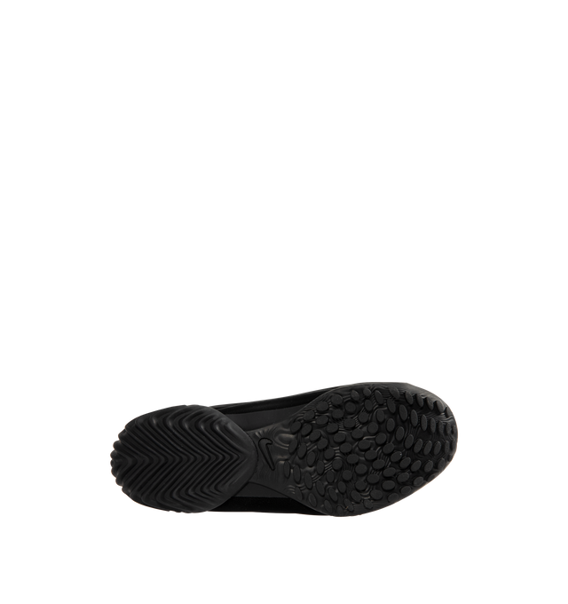 Image 4 of 5 - BLACK - NIKE Astra Ultra Sneaker featuring luxe upper with rippling design lines, sleek, low-profile silhouette, asymmetrical velvet laces, rounded toe, heel pull tab and rubber outsole.