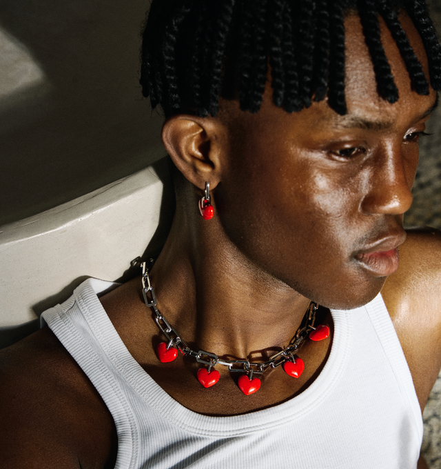 Image 2 of 8 - SILVER - Poubel by The Gstaad Guy Necklace Links composed of 43 interchangeable sterling silver links, acting as a canvas for your Poubel charms. Poubel links are made with recycled, rhodium plated, sterling silver, comprised of 92.5% pure silver and 7.5% other metals. The addition of other metals makes our links more durable, without compromising colour or shine. Circumference: 50 cm. Size: one size fits all, as links can be independently added or removed. Charms and pendants sold separatel