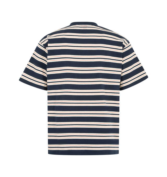 Image 2 of 2 - NAVY - HUMAN MADE Striped T-Shirt featuring timeless striped detailing, cut from soft cotton, a relaxed fit, short sleeves and crew neck. 100% cotton.