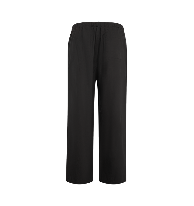 Image 2 of 3 - BLACK - The Row Men's Pascale Pant is crafted from lightweight Japanese wool twill and features a mid-rise pull-on silhouette with a loose, straight-leg fit. Designed with side seam pockets, a single back patch pocket, an adjustable drawstring waistband, and a button fly, this refined style balances technical performance with the rich drape and smooth handfeel of natural wool. Main Material: 100% Wool. Made in Italy.