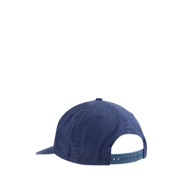 Image 2 of 2 - NAVY - GALLERY DEPT. Baseball Cap featuring logo embroidered on front, eyelets for breathability and snap back closure. 100% cotton.