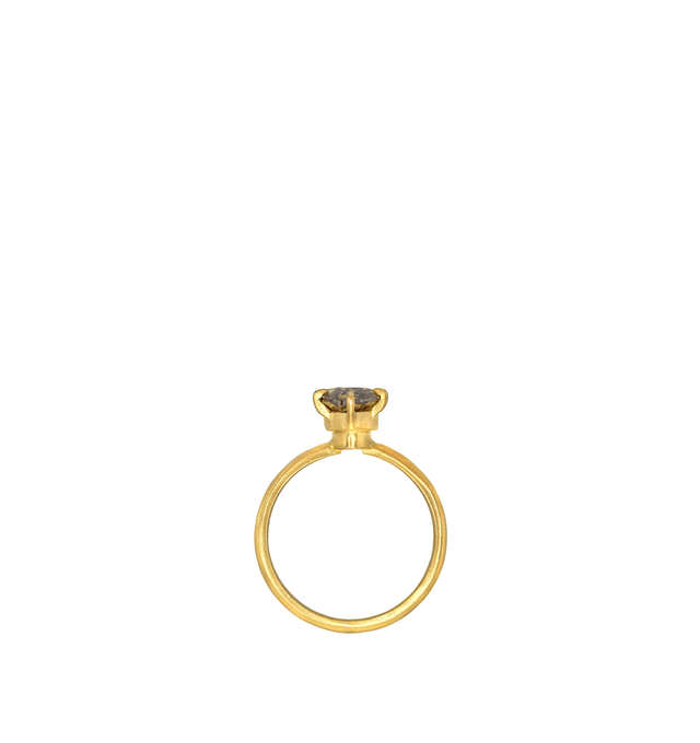 Image 3 of 3 - GOLD - Darius Jewels One-of-a-Kind Marquise Brown Diamond Claw Gem Signature Band featuring a 2.96 ct old marquise fancy dark brown-yellow diamond set in 18K Fairmined yellow gold. For personal consultation and detailed information about jewelry, please contact our dedicated stylist team at personalshopping@hirshleifers.com.This item may be restricted for online purchase to international clients. For assistance purchasing this item please contact our dedicated stylist team at personalshopping