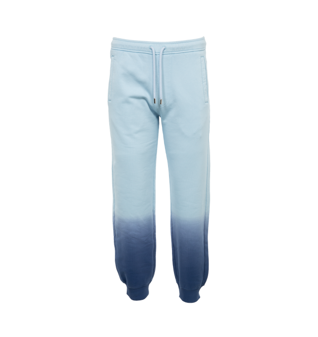 Image 1 of 4 - BLUE - LANVIN Gradient Effect Jogger featuring tie dye effect, rbbed leg bottoms and elasticated waistband with metal-tipped drawstring. 100% cotton. 