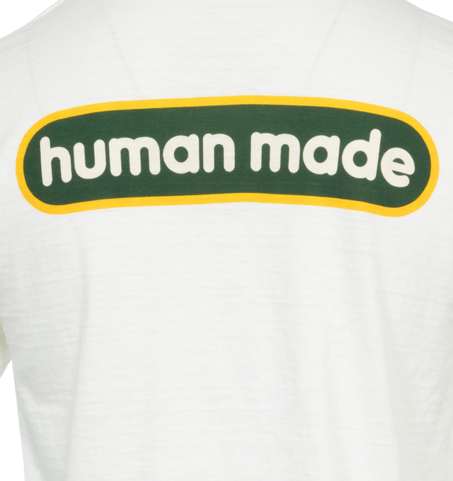 Image 4 of 4 - WHITE - HUMAN MADE Graphic T-Shirt #8 featuring crew neck, short sleeves, logo on front and back. 100% cotton.  