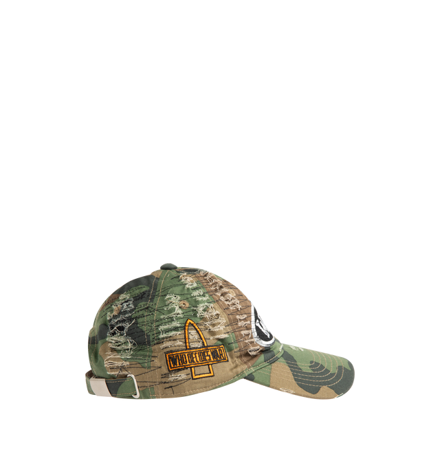 Image 2 of 3 - GREEN - WHO DECIDES WAR Dale Cap featuring embroidered artworks, adjustable strap back and distressing. 100% cotton.