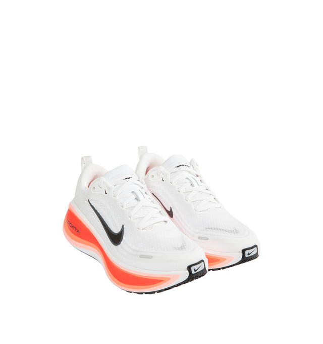 Image 2 of 5 - WHITE - NIKE Vomero Plus Sneaker featuring a stack of full-length ZoomX foam, engineered mesh upper, ZoomX foam midsole, durable traction, high-abrasion rubber outsole, webbed lace loops for an adjustable fit and reflective design details.