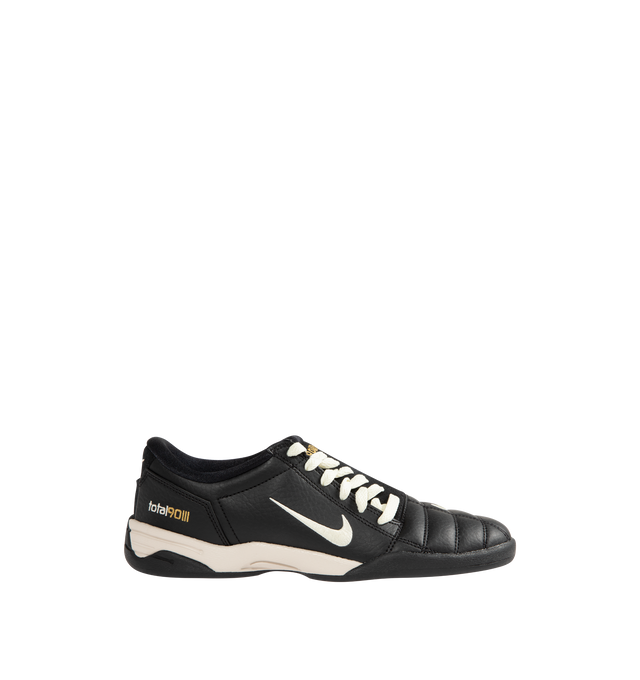 Image 1 of 5 - BLACK - NIKE Total 90 Sneaker featuring original quilted upper, asymmetrical lacing, soft suede with synthetic leather, rubber outsole, low-cut silhouette, padded collar and foam midsole.